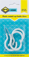 MTS HOME  CUP HOOKS 50MM P/COATED 4PC