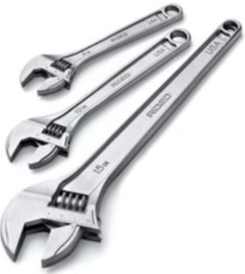 RIDGID WRENCH, 6 ADJUSTABLE