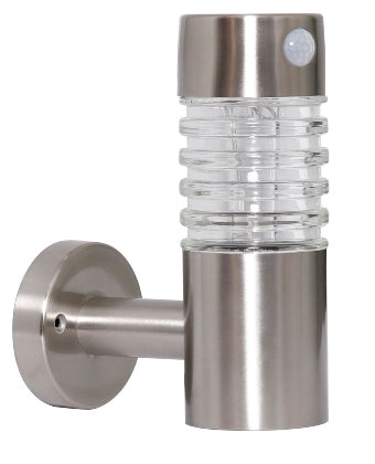 SOLARMATE S/STEEL WALL LIGHT+ PIR 5/100
