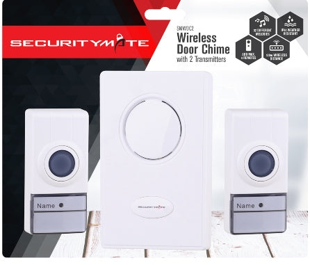 SECURITY W/L DOORCHIME 120M 2XTRANSMITT
