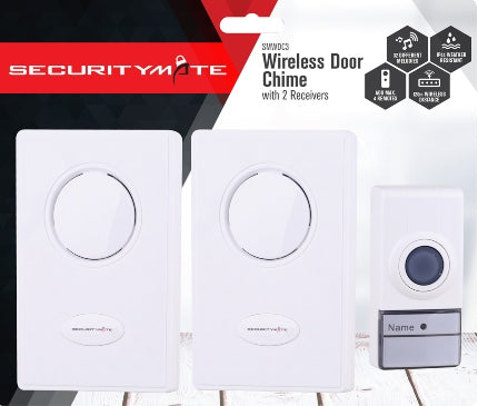 SECURITY W/L DOORCHIME 120M 2X RECEIVERS