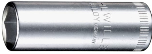 SOCKET S/WILLE HEX 1/4DR DEEP 40L 10MM