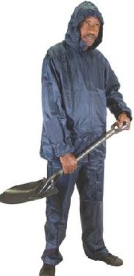 RAINSUIT MSAFE NAVY R/RIZED L 2PC+HOOD