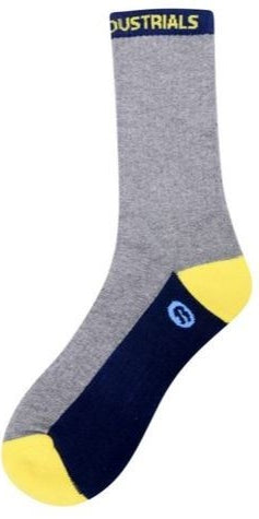 BATA SOCKS GREY YELLOW & NAVY (10-14)