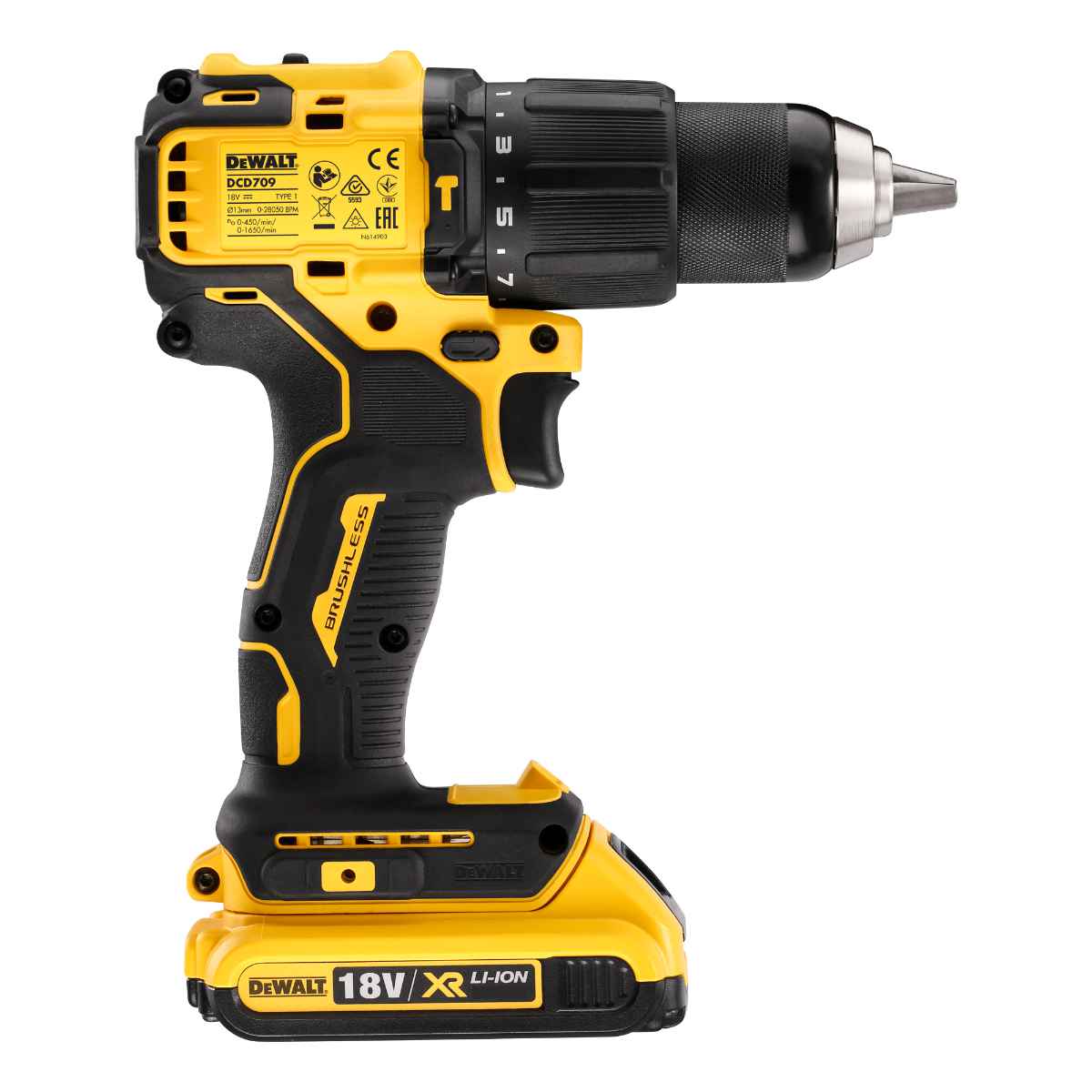 DEWALT 18V Ultra Compact Brushless Hammer Drill | DCD709L2T