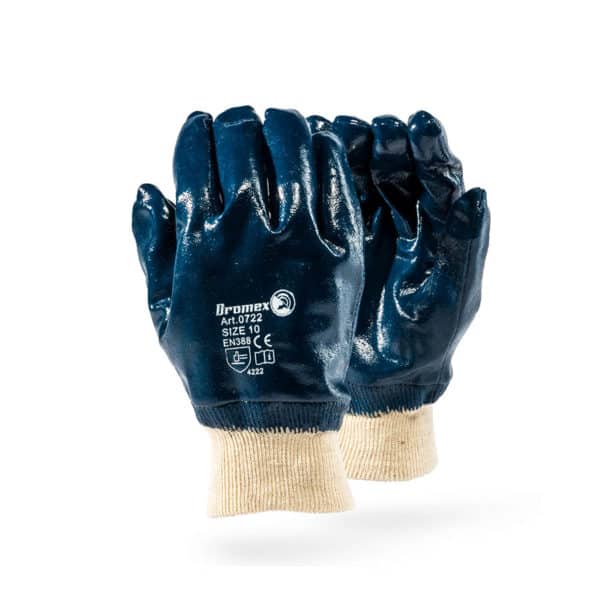 0722 Nitrile Coated Knitted Wrist Gloves