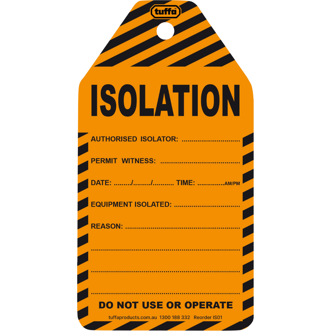 Isolation Tags (packs of 100)
