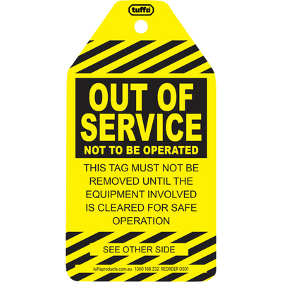 Out of Service TUFFA™ Tags (packs of 100)