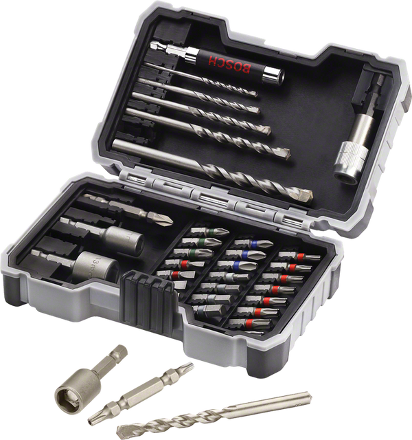 Bosch Professional Extra Hard Concrete Drill and Screwdriver Bit Set, 35-Piec…