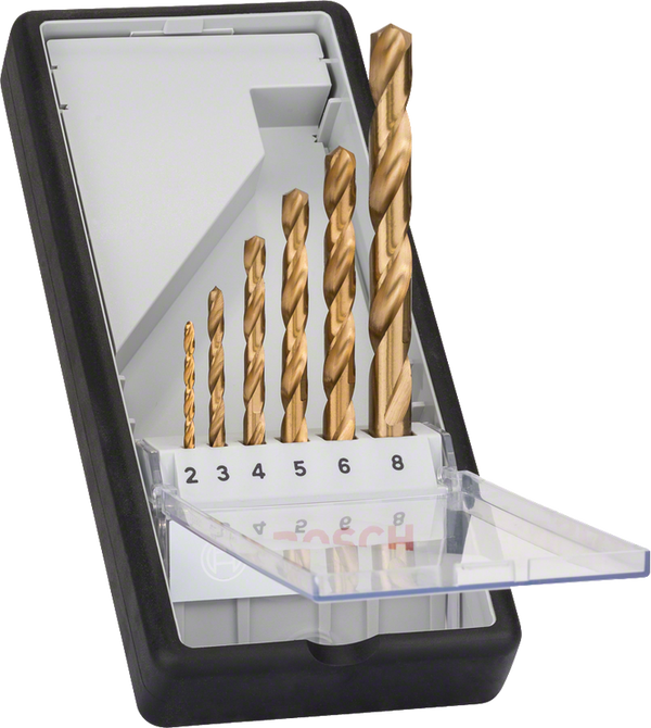 Bosch Professional HSS Twist Drill Bit TiN-coated Set, Robust Line, 6-piece |…