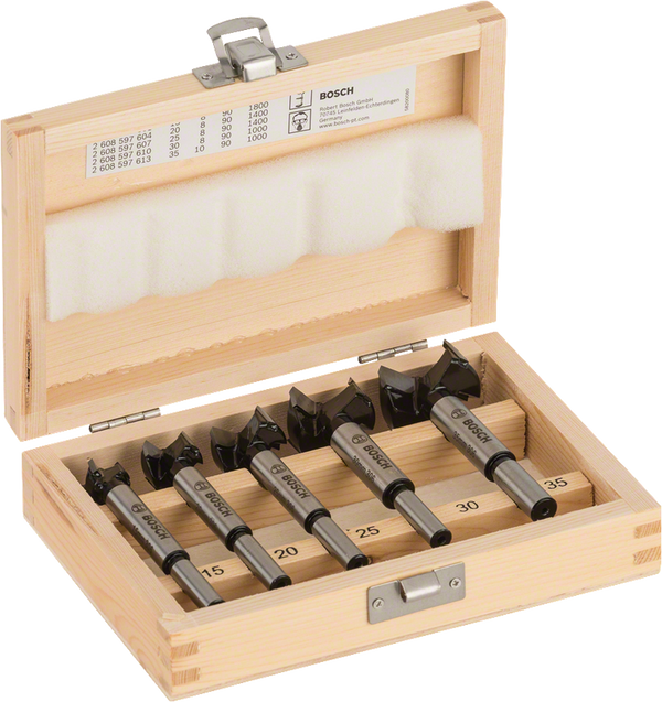 Bosch Professional Hinge Cutting Bit Set, Tungsten Carbide Tipped, 5-piece | …
