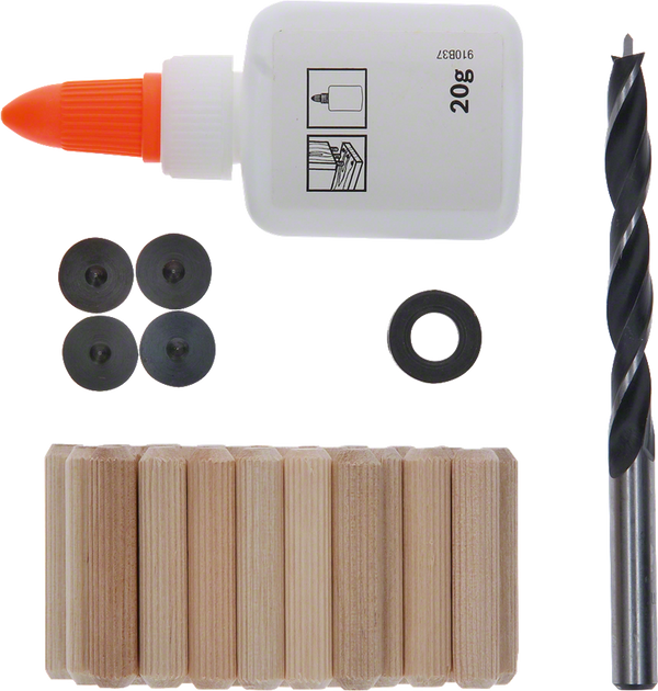 Bosch Professional 32 Piece Wooden Dowel Set Wooden Dowel Set, 27-piece