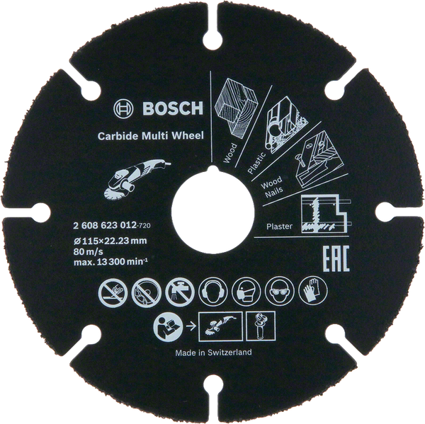 Bosch Professional Cutting & Grinding Discs Carbide Multi Wheel cutting disc