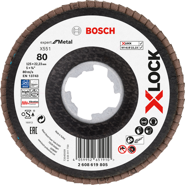 Bosch Professional X-LOCK X551 Expert for Metal Flap Discs, Angled Version | …