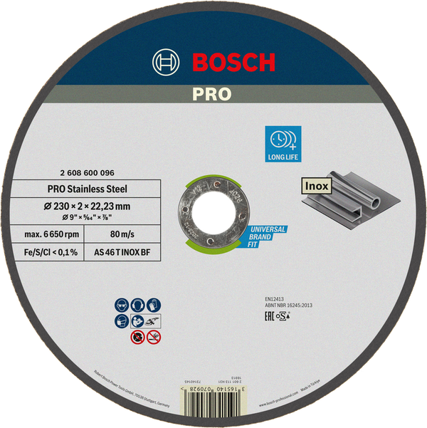 Bosch Professional Cutting & Grinding Discs Stainless Steel Bonded Cutting Disc