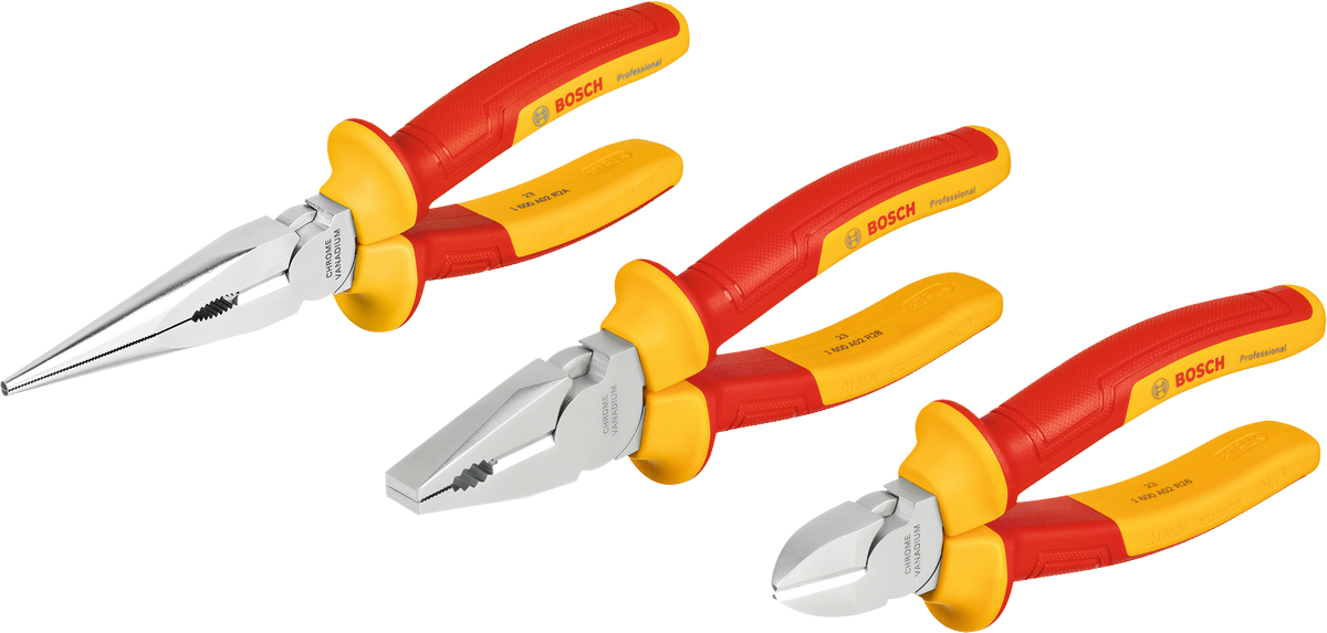 Bosch Professional VDE Pliers VDE Pliers Set 3 pcs Professional